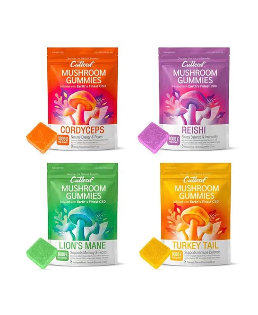 CUTLEAF ZERO THC MUSHROOM GUMMIES 8PCS