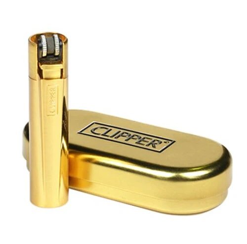 Clipper Metal Flint Lighter - Gold