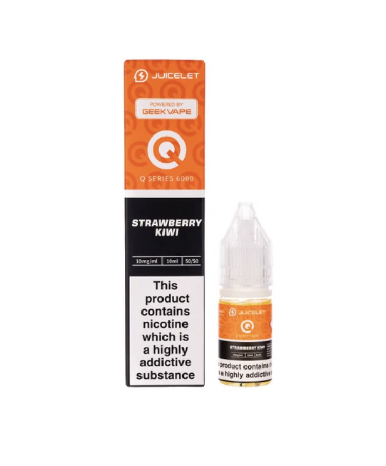 Strawberry Kiwi Q Series 6000 Nic Salt E-Liquid by Juicelet