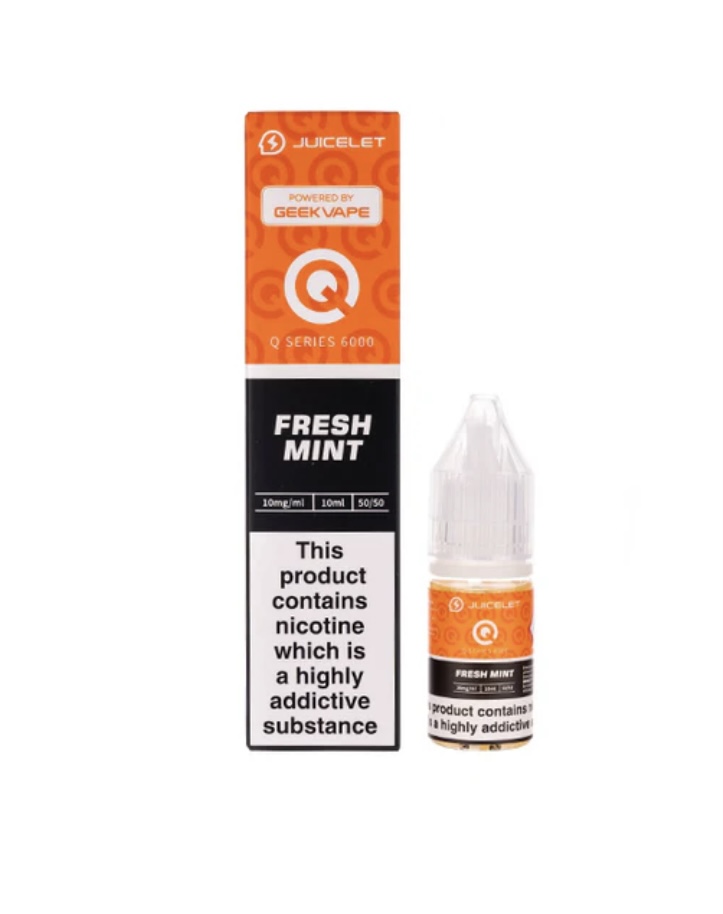 Fresh Mint Q Series 6000 Nic Salt E-Liquid by Juicelet