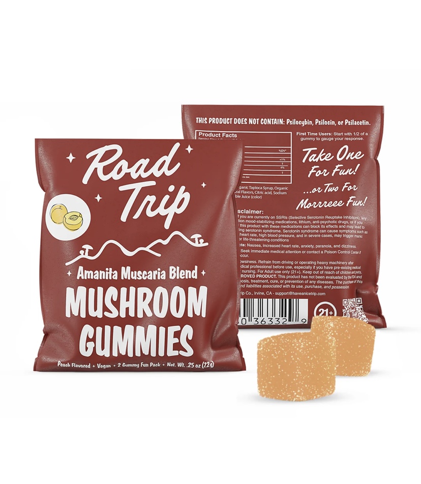 AMANITA MUSCARIA MUSHROOM GUMMIES - PEACH - Image 2