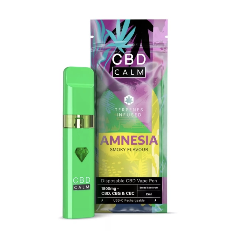 Amnesia – CBD Terpenes 1800mg Disposable Vape | CBD Calm