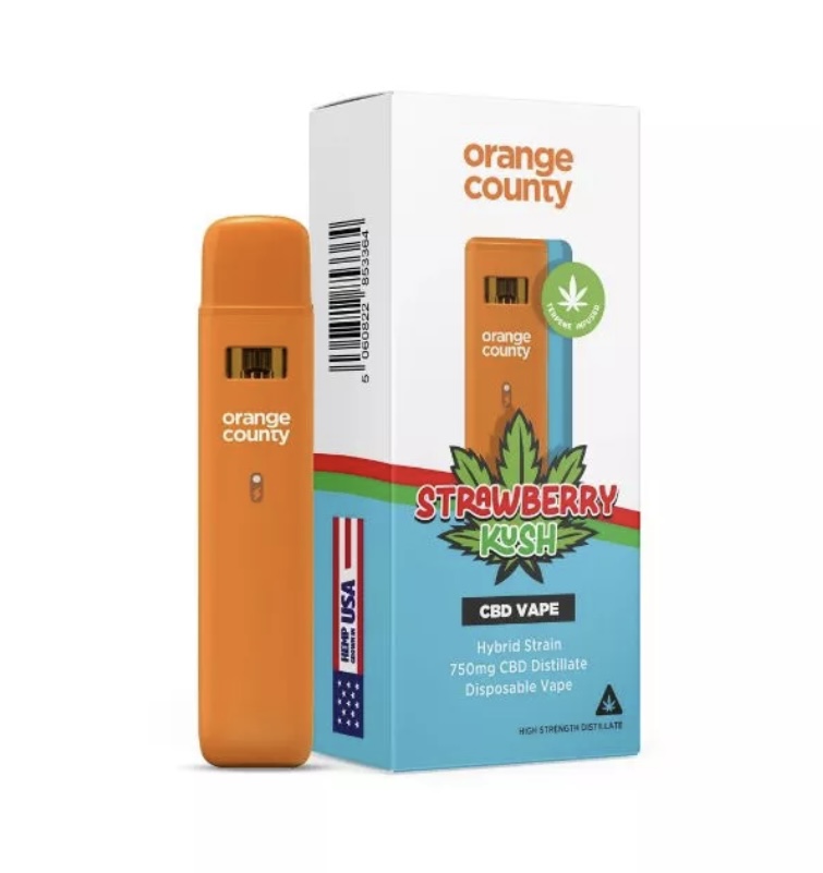 Strawberry Kush - CBD Terpenes 750mg Disposable Vape | Orange County CBD