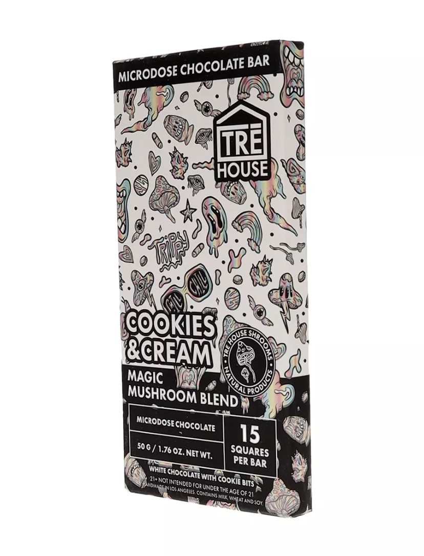 Cookies & Cream Tre House Magic Mushroom Chocolate Bar 50g