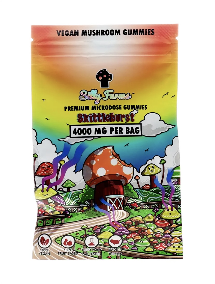 Skittleburst Silly Farms Vegan Mushroom Gummies 4000MG