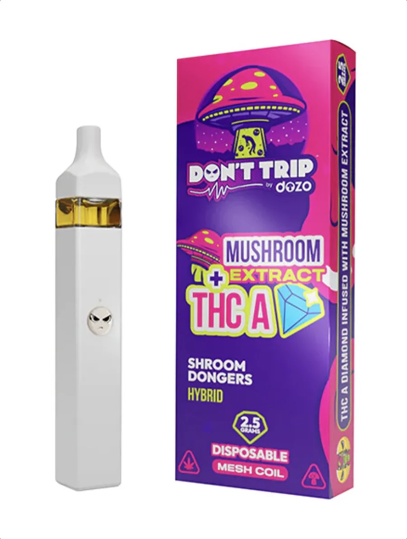Shroom Dongers Dozo Mushroom Extract + THC-A Disposable 2.5G
