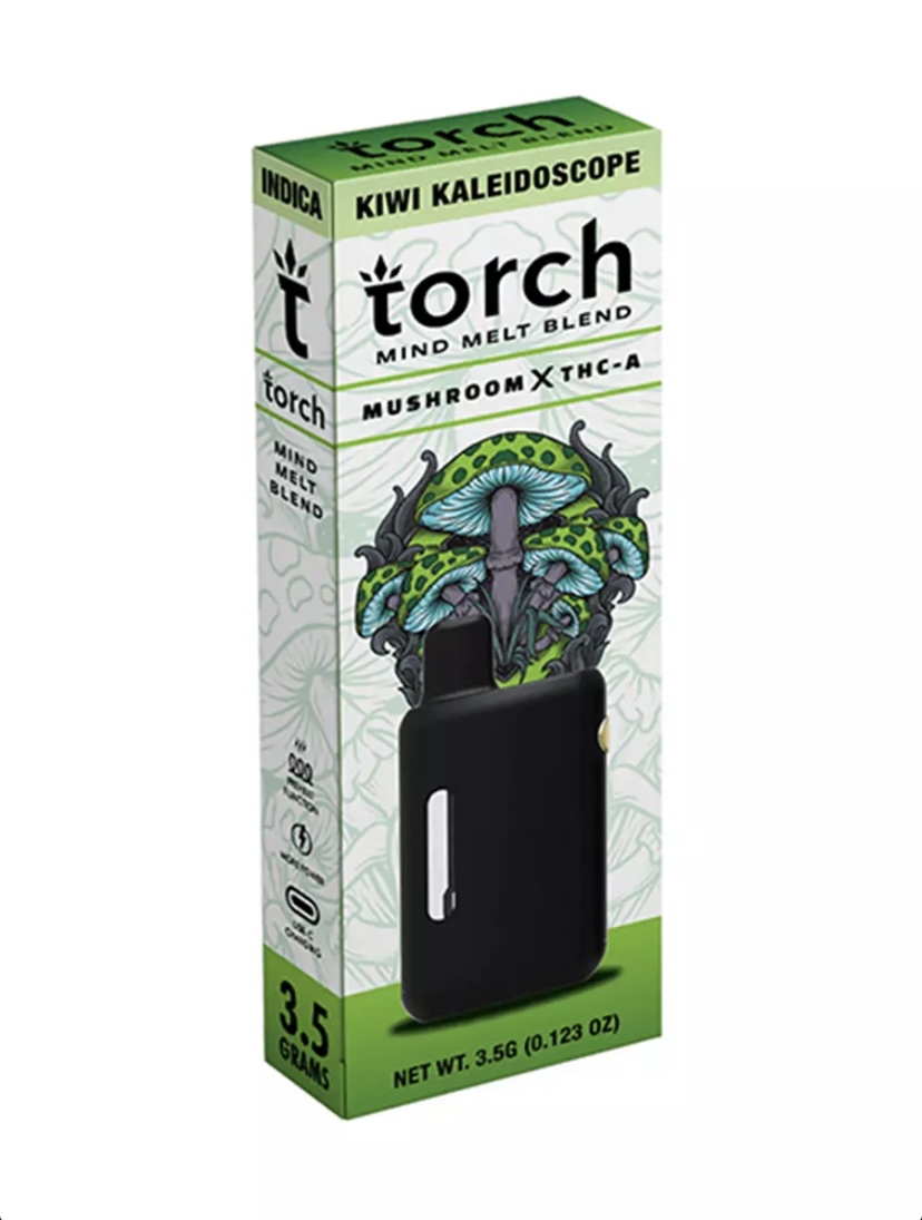 Kiwi Kaleidoscope Torch Mind Melt Mushroom x THC-A Blend Vape 3.5G