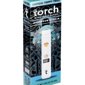 Tropical Trippy Twist Torch Mind Melt Mushroom x THC-A Blend White Series Vape 3.5G