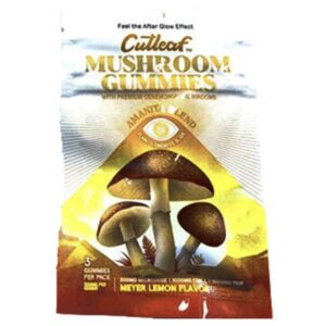 Meyer Lemon Cutleaf Mushroom Gummies Amanita Blend 500mg