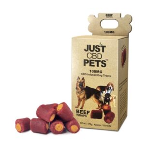 Beef Wraps Just CBD Dog Treats 100mg