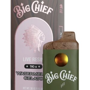 Watermelon Gelato Big Chief Live Resin THC-a Disposable Vape 3G