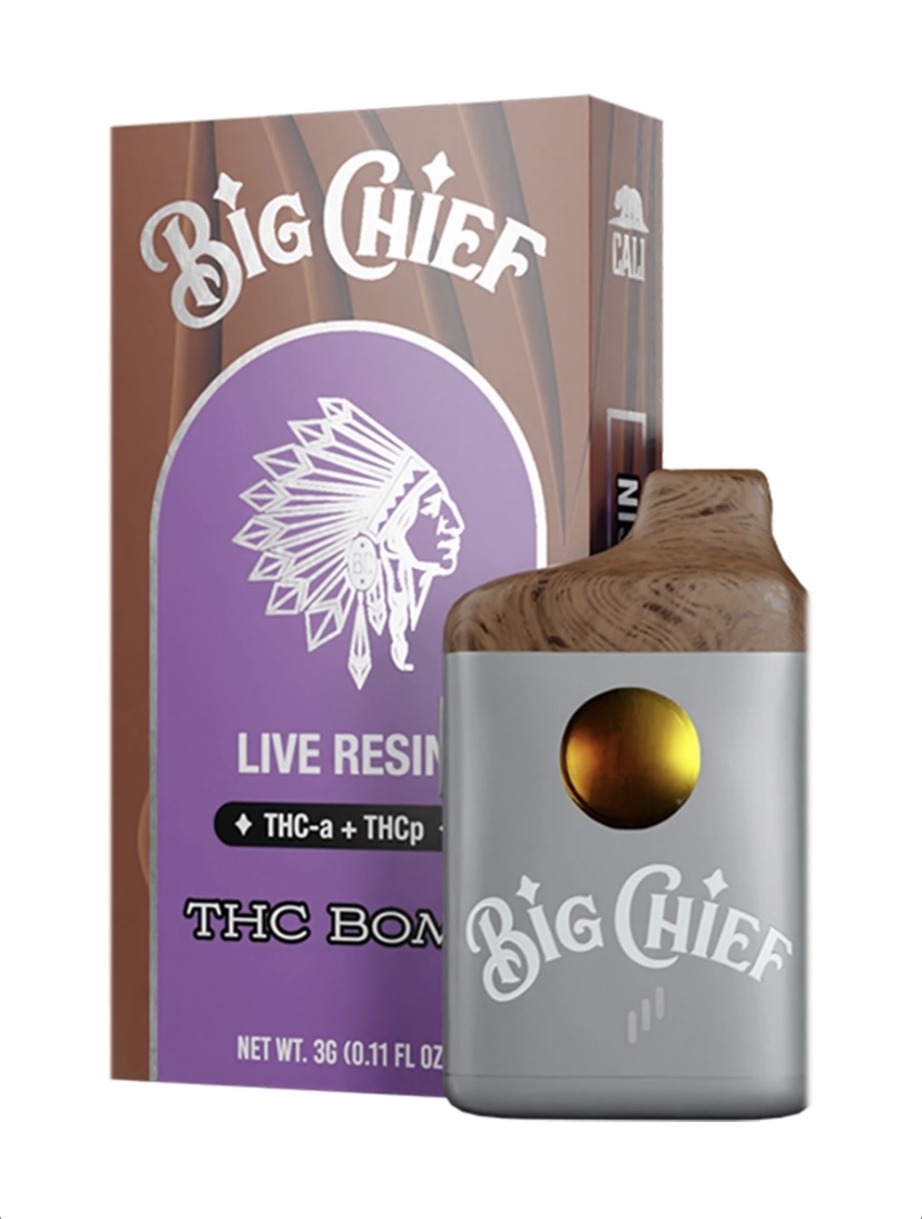 THC Bomb Big Chief Live Resin THC-A+THC-P Disposable Vape 3G