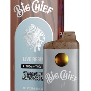 Triple Scoops Big Chief Live Resin THC-A+THC-P Disposable Vape 3G