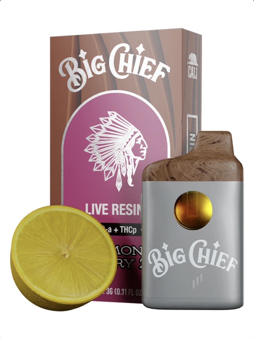 Lemon Berry Big Chief Live Resin THC-A+THC-P Disposable Vape 3G