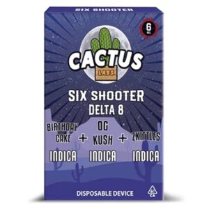 Birthday Cake | OG Kush | Zkittles Cactus Labs Six Shooter D8 Disposable