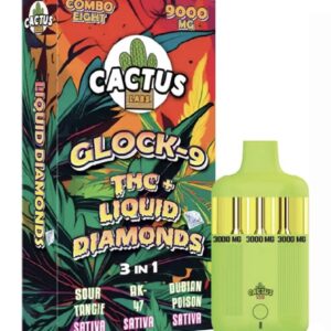 Sour Tangie | AK-47 | Dubian Poison Cactus Labs Glock 9 THC + Liquid Diamonds 3in1 Vape 9000mg