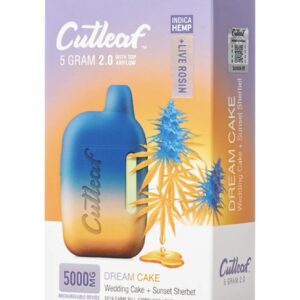 Dream Cake Indica Cutleaf Live Rosin Disposable Vape 5G