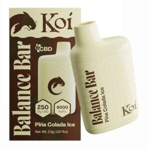 Pina Colada Ice KOI Balance Bar CBD 6000 Puffs Disposable Vape