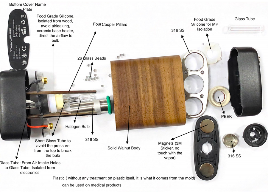 Angus Halogen Vaporizer Ruby Version with 100W Halogen Bulb - Image 11