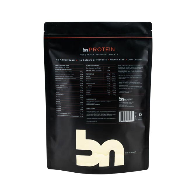 BN Pure Pro by BN Healthy – Whey Protein Isolate 900g Unflavoured - Image 2