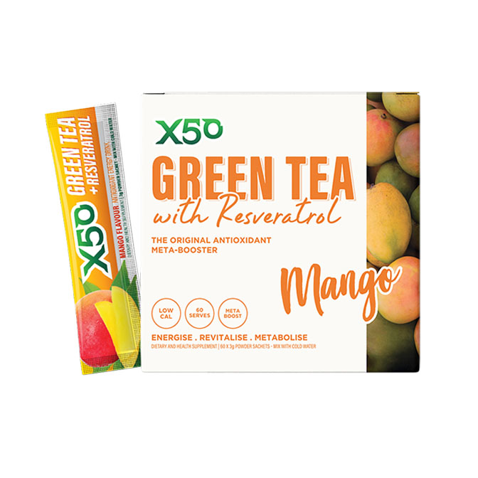 X50 Green Tea + Resveratrol 60 Sachets - Image 7