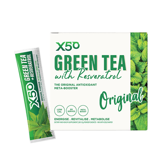 X50 Green Tea + Resveratrol 60 Sachets - Image 6