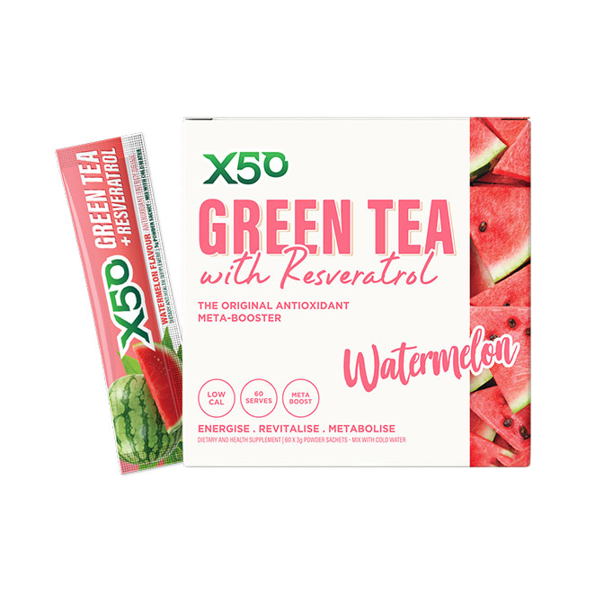 X50 Green Tea + Resveratrol 60 Sachets - Image 8